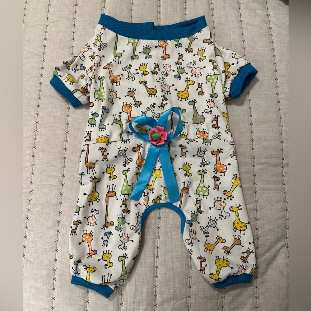 Colorful Animal Print Dog Onesie